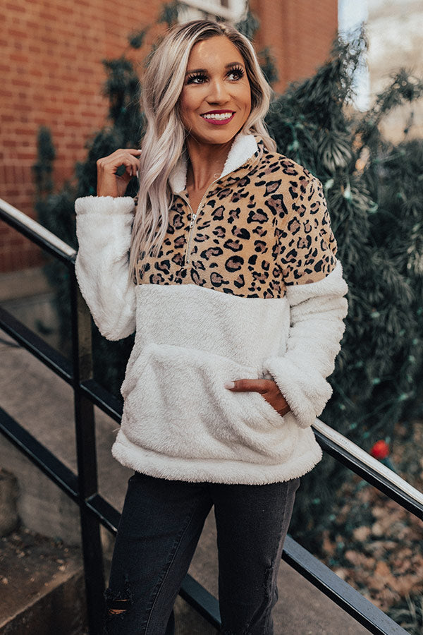 Colorado Kisses Leopard Teddy Pullover Image - 1