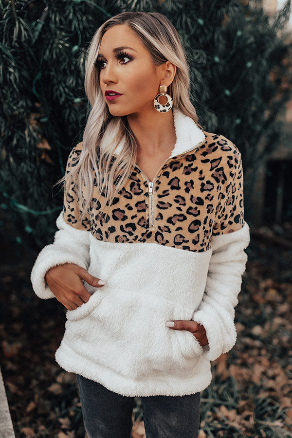 Colorado Kisses Leopard Teddy Pullover Image - 3
