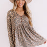 Fame Game Leopard Babydoll Top Image - 1