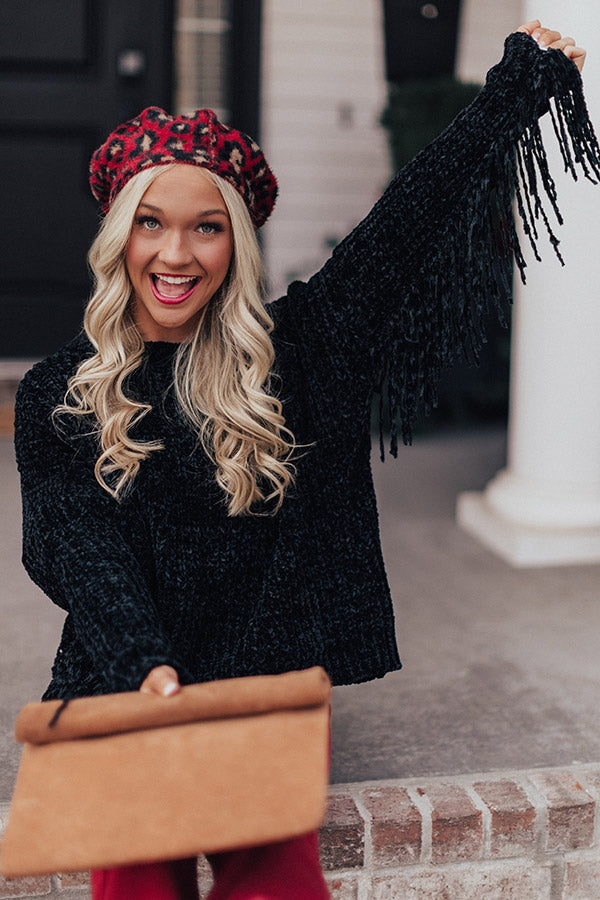 Stop The Show Chenille Fringe Sweater Image - 3