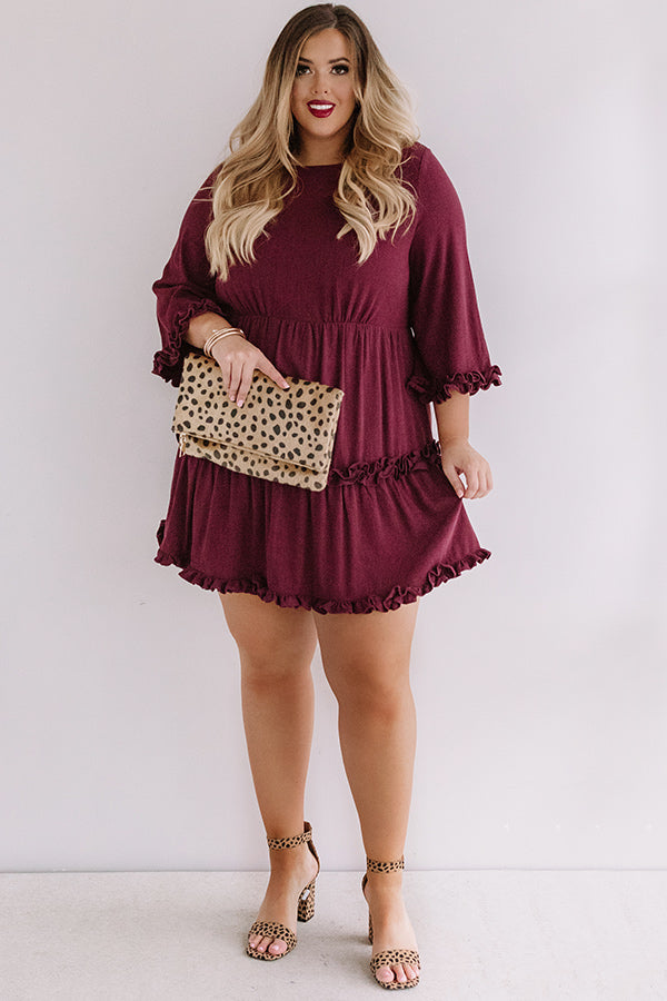 Force Of Fabulousness Shift Dress In Maroon  Curves Image - 1