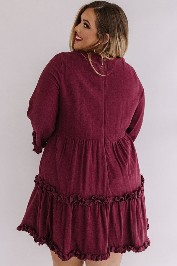 Force Of Fabulousness Shift Dress In Maroon  Curves Image - 4