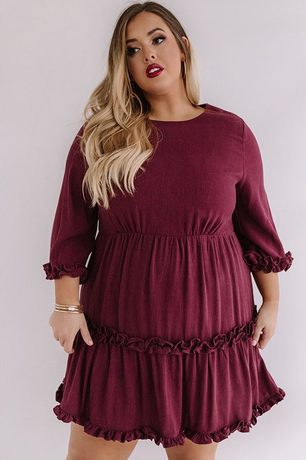 Force Of Fabulousness Shift Dress In Maroon  Curves Image - 3
