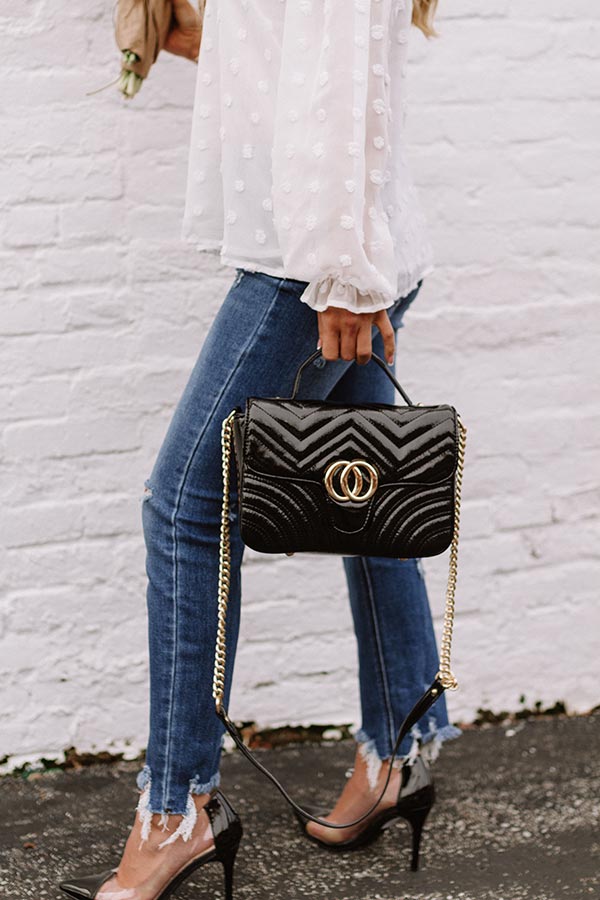 Blogger Meetup Patent Faux Leather Crossbody In Black  Impressions ...
