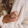 Glistening And Gorgeous Druzy Ring In Champagne Image - 1