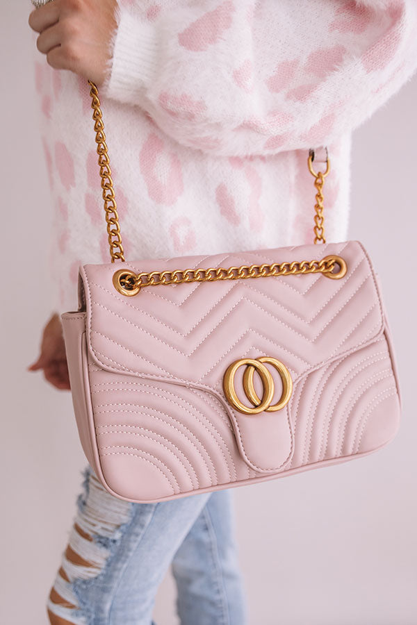 City Sleek Quilted Crossbody in Blush Image - 5
