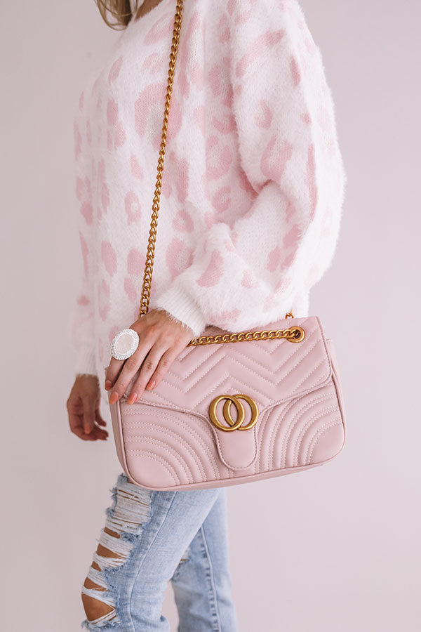 City Sleek Quilted Crossbody in Blush Image - 4
