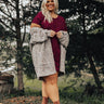 Snow Adorable Confetti Knit Cardigan In Grey  Curves Image - 1