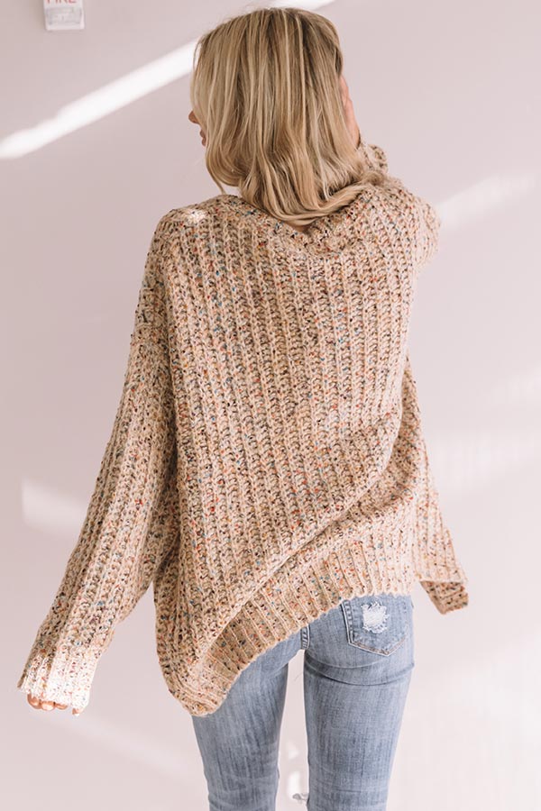 Snow Adorable Confetti Knit Cardigan In Mocha • Impressions Online Boutique