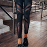 Yoga And Chill Mesh High Waist Active Legging in Black Image - 1