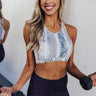 Making Moves Racer Back Snake Print Sports Bra Image - 1