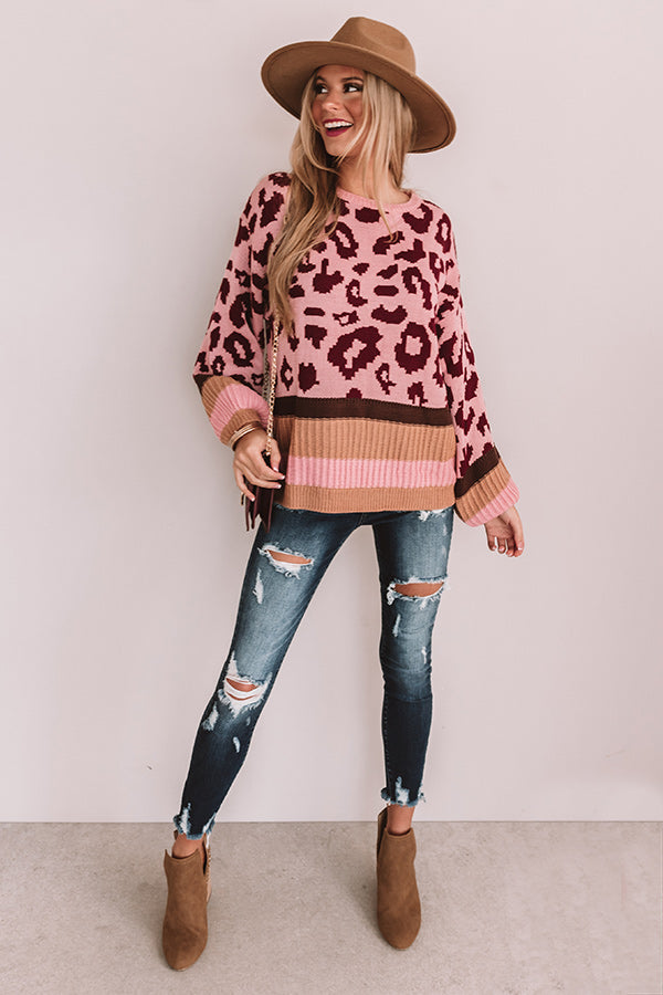 Love To Laugh Leopard Sweater Image - 3