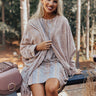 Latte Lifestyle Chenille Knit Cardigan in Warm Taupe Image - 1