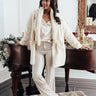 Park Avenue Plush Coat in Cream Image - 1