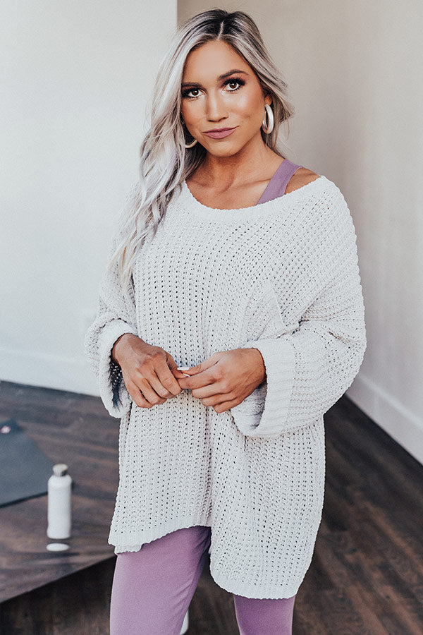 Autumn Bliss Knit Sweater In Grey Image - 1