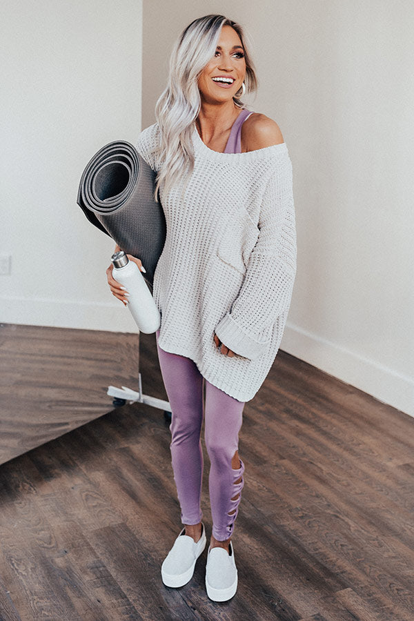 Autumn Bliss Knit Sweater In Grey Image - 2