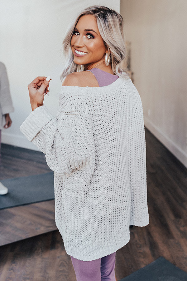 Autumn Bliss Knit Sweater In Grey Image - 5