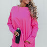 No Place Like Home Tunic Sweatshirt in Pink Image - 1