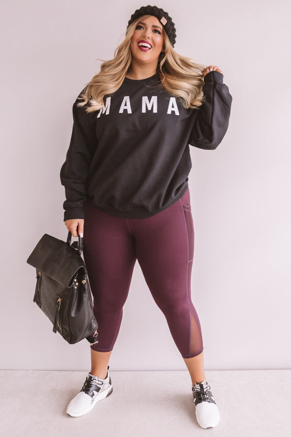 Mama Sweatshirt In Black Curves Image - 3