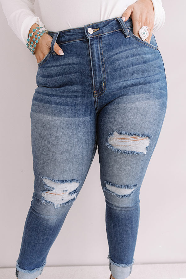 KanCan The Stella High Waist Distressed Ankle Skinny Curves Image - 4