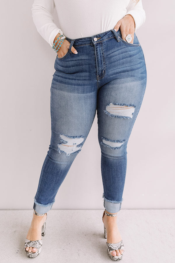 KanCan The Stella High Waist Distressed Ankle Skinny Curves Image - 1