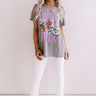 Rock And Roll Distressed Boyfriend Tee In Grey Image - 1