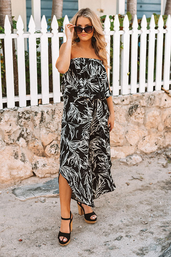 Paradise Palm Jumpsuit(Navy)