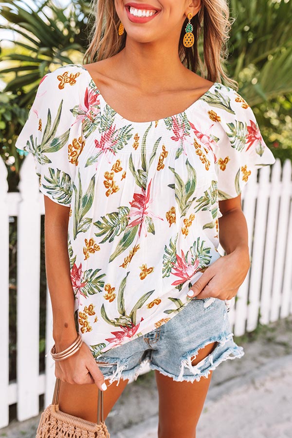 Pursuit Of Happiness Floral Shift Top Image - 2