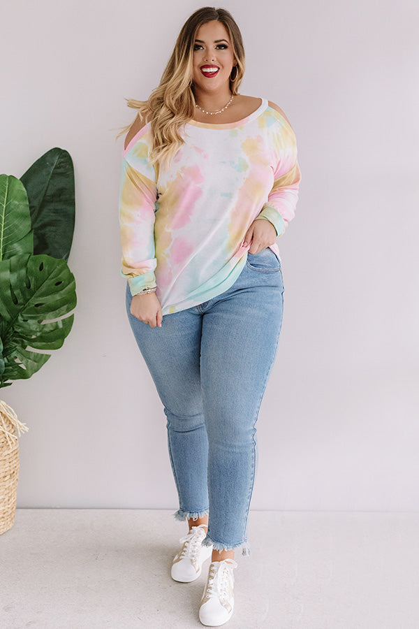 Mai Tai Twist Tie Dye Sweatshirt Curves Image - 3