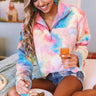 Valley Vibes Tie Dye Pullover In Pink Image - 1