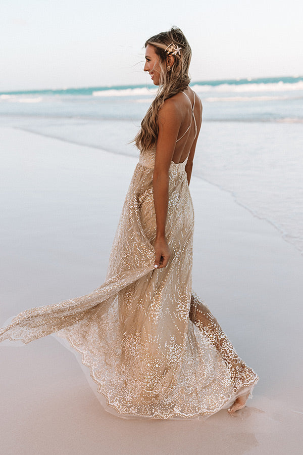 Glistening And Gorgeous Glitter Sequin Maxi Dress Image - 1