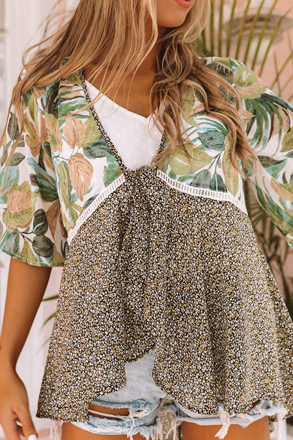 Palms In Paradise Front Tie Overlay Image - 3