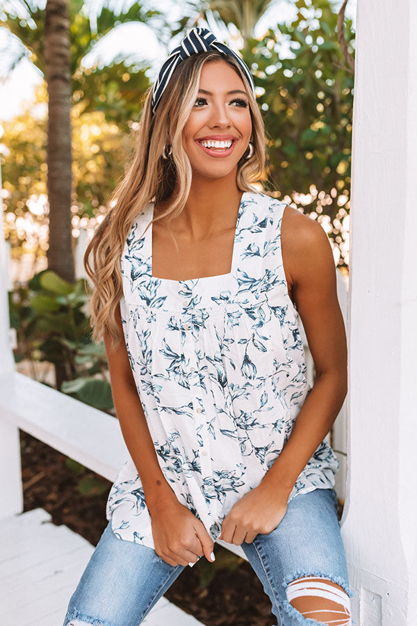 Grayton Beach Floral Shift Tank Image - 2