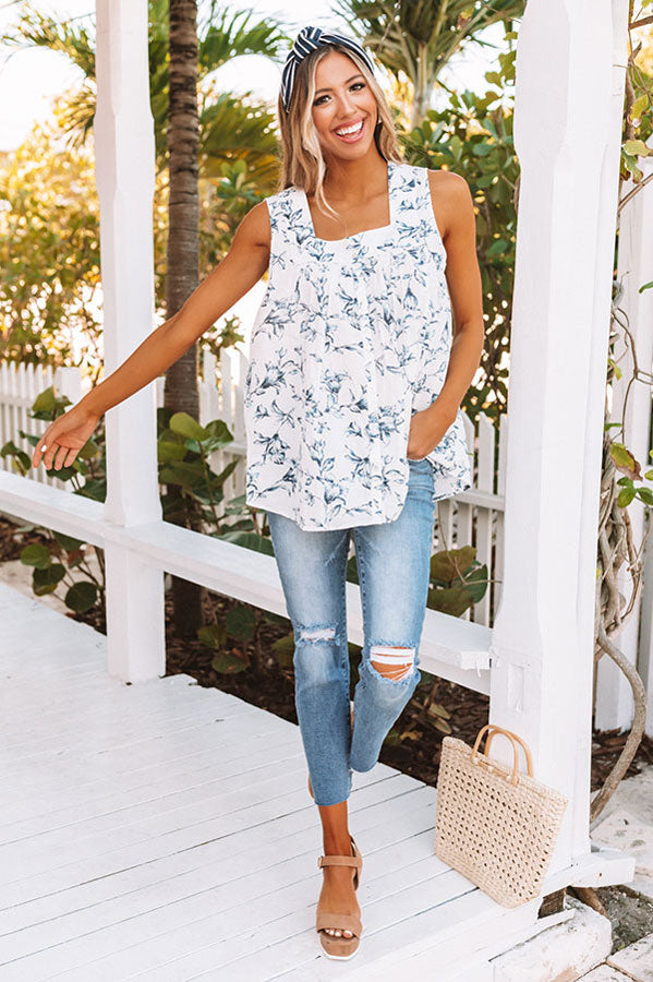 Grayton Beach Floral Shift Tank Image - 1