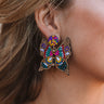 Pursuit Of Happiness Beaded Earrings In Multi Image - 1