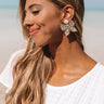 Pursuit Of Happiness Beaded Earrings In Ivory Image - 1