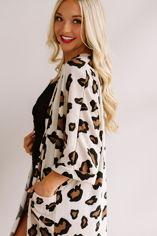Breathtaking Views Leopard Cardigan Image - 3