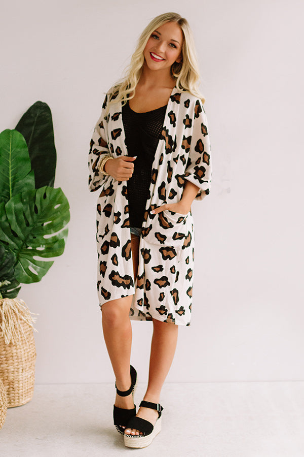 Breathtaking Views Leopard Cardigan Image - 1