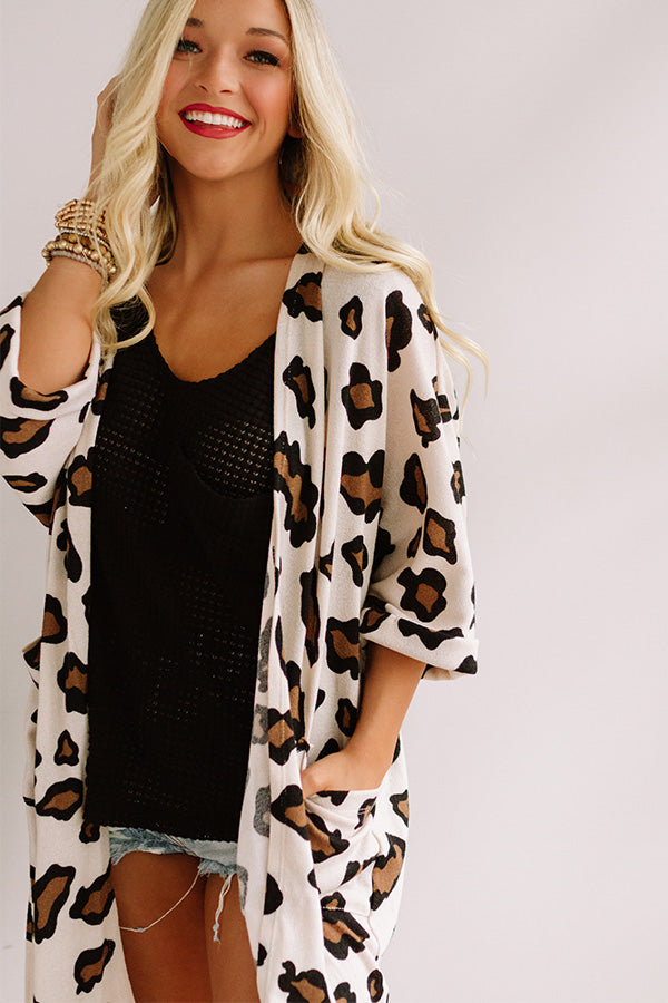 Breathtaking Views Leopard Cardigan Image - 2