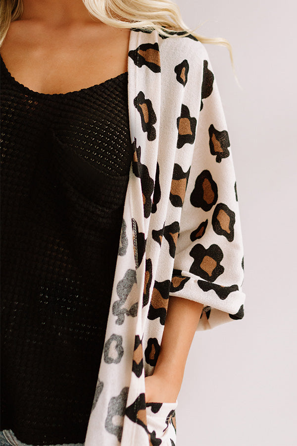 Breathtaking Views Leopard Cardigan Image - 5