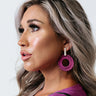 Luck All Around Earrings In Fuchsia Image - 1