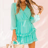Sway In Style Ruffle Dress in Ocean Wave Image - 1