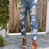 The Leslie High Waist Distressed Relaxed Skinny Image - 1