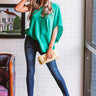Better With Brunch Top In Emerald Image - 1