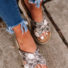 The Emmy Espadrille In Snake Print Image - 1