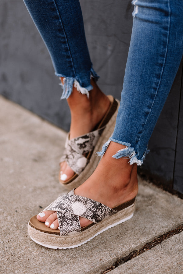 The Emmy Espadrille In Snake Print Image - 2