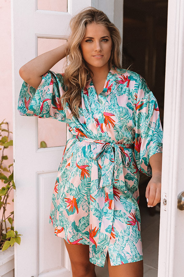 Mimosa Morning Satin Robe in Pink • Impressions Online Boutique