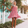 Jetting To Paradise Floral Dress in Red Image - 1