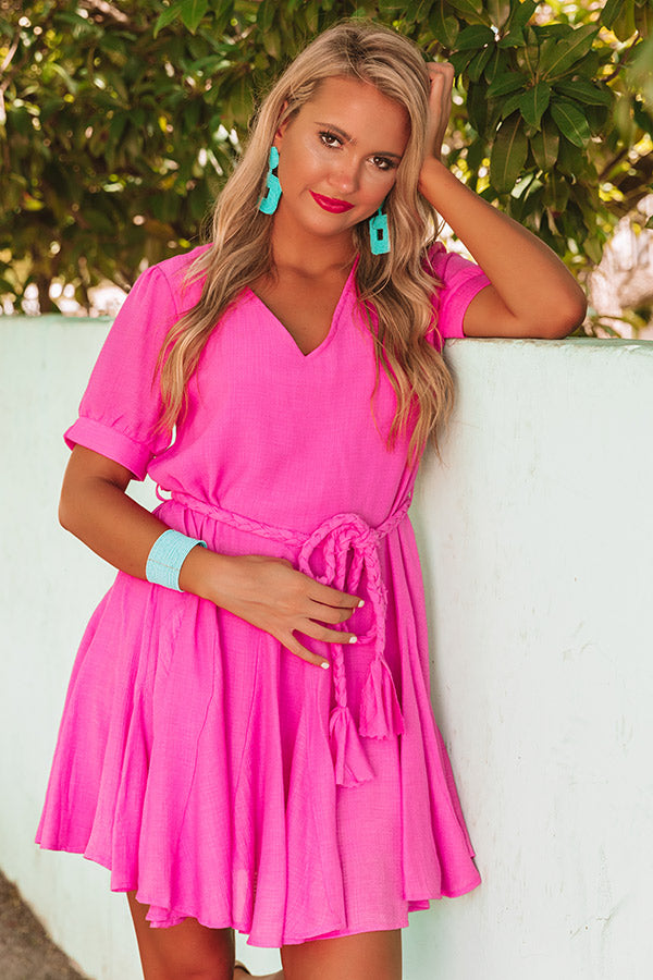 Dreaming In Destin Dress in Hot Pink Image - 3