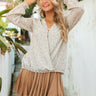 Villa Vacay Leopard Shift Top In Pear Image - 1